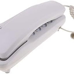 Multifunction Mini Corded Desk Phone Office Fixed Business Wired White-12
