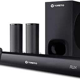 Toreto Harmony Boom 550W Dolby Digital Audio Soundbar 5.1 Channel Home Theater with subwoofer and Satellite Speakers, HDMI, Opt, AUX, USB & Bluetooth, 3 Equalizer Modes, LED Display (Black)-11