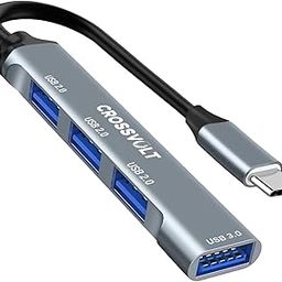 CROSSVOLT 4-in-1 Portable Type C Hub [Type-C to 4 USB-A Port] with Fast Data Transfer.-18