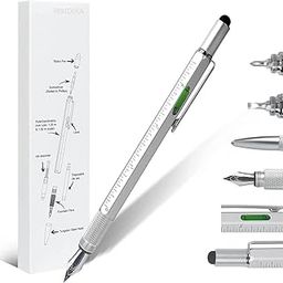 RIMDIXA Aluminium 6 In 1 Multifunction Tool Pen, With Ballpoint Pen, Touch Screen Stylus, Ruler, Spirit Level, Flat-Head Screwdriver, All-In-One Tech-Tool Gadgets For Mens Gifts-20