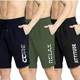 West Gate Clothing Plus Sizes Men's Cotton Knee Length Shorts | Casual and Night Wear Mens Shorts Pack of 3-picture-10