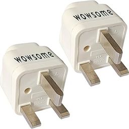 Wowsome India Converter Plug – Universal World Plug Adapter from (USA, UK, EU, Australia) to Indian Power Socket – Travel Plug for India – Pack of 2 – White (Type G UK, UAE/Hong-Kong/Singapore)-10