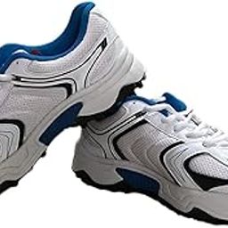 SG Scorer Rubber spikes Cricket Shoes (White/Blue) - 6 UK/40 EU-image-71