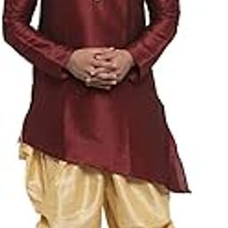 Men's Dupion Silk Dhoti Kurta Set.-image-26