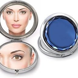 Swiss Connection Premium Glass Top Magnifying Mirror Makeup 1X/2X Portable Compact Round Folding Mirror with Magnification Double Sided Travel Makeup for Women and Girls (Color May Vary)-15