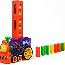 NextGen 40 Pcs Domino Train Toy Set, Domino Rally Train Model with Lights and Sounds Construction and Stacking Toys-image-53