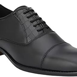 Genuine Leather Oxford Formal Shoes for Men with Laces | Formal Shoes for Men | Comfortable Men's Formal Shoes with TPR Sole-image-86
