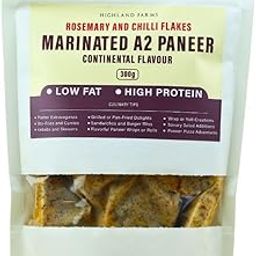 Highland Farms Rosemary and Chilli Flakes Marinated A2 Low Fat Paneer Continental Flavour (300g)-image-81