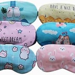 Bless Kraft Pack of 2 Unicorn Sleeping Mask with Gel for Girls Sleep Eye Cover Lightweight Cotton Fabric Blindfold Soft Eye Mask for Kids, Teens and Adult (Assorted) (Pack of 2)-6