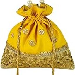 Anaya Potli Bag, Hand Embroidered, Square Potli Bag-image-4