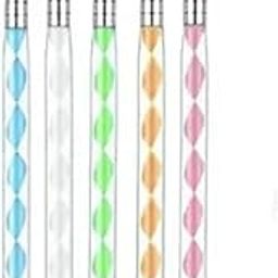 Feelhigh 5pcs 2 Way Nail Dotting Marbleizing Tool Set-picture-30