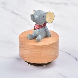 Creations Music Box Swivel Base Creative DIY Crafts Clockwork Ornament Festival Gift Elephant-image-59