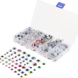 HEAVENGLOW 600Pcs PVC Googly Wiggle Eyes for Teddy Bear Doll Puppet DIY Making Self-Adhesive-image-35