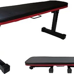 SNOWA Foldable Flat Travel Weight Bench for Multipurpose Fitness Exercise Gym Workout, Heavy Duty Bench for Home & Pro Gym Fold to 6 inch High (42 inch, Black) Weight Limit: 200 Kg-image-66