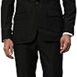 Men Slim Fit Solid Pattern Polyester Blend Shawl Collar Full Sleeve Formal Suit-picture-24