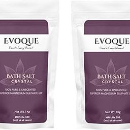 Epsom Bath Salt Crystal and Bath | For refreshing bath soak, relieves aches & pain - 1KG | Pack Of 2-image-43