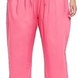VINAAN Viscose Rayon Comfortable,Stylish and Relaxed Fit Solid Plus Size Palazzo for Women(Available Sizes-XL, XXL|2XL, XXXL|3XL, 4XL, 5XL Palazzo Pants) Pink-image-24