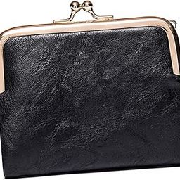 Card Case Holder Fashion Lady Purse Mini Short Purse for Teens Women Girls Black-9