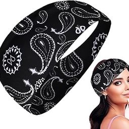 F FABOBJECTS® Running Headband | Workout Sweatbands,Bohemian Style Quick Absorbent Comfortable Breathable Moisture Wicking Headband with Printing for Men Women Girls-44