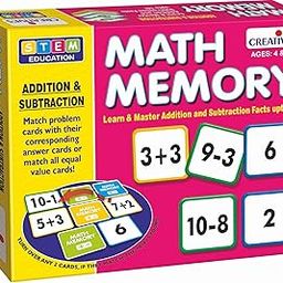 Creative's Math Memory - Addition and Subtraction | Learning Cards | Math Educational Game | Addition & Subtraction Card Games | STEM Learning Games | Learning & Educational Game| for Ages 4 & up-17