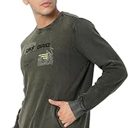 spykar Hooded Full Sleeves Black Sweatshirt for Men-picture-29