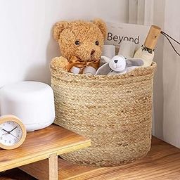 Zoroots Natural Jute Baskets | Designer Storage Baskets | Round, 12x12 INCH-16