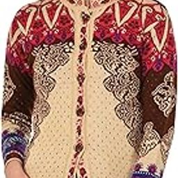 Woolen Multicolor Cardigan Top Sweater (Mi1_Medium)-image-68