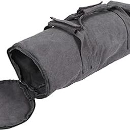 Workout Sandbag, Waterproof Adjustable Fitness Sandbag Canvas Material with Two Inner Pockets for Exercise for Canopy Tent(Grey)-image-9