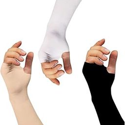 JB Export Cotton UV-Protection Hand Socks with Finger Arm Sleeves Arm Sleeves for Women Men Skin Color Arm Sleeves for Bike riding Cycling Hikning Driving-image-73