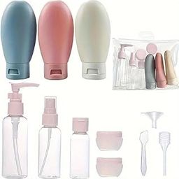 RUDRO IMPEX 11 Pcs Bottle Kit for Toiletries, Leak Proof Travel Size Bottles, Containers with Bag Refillable, Empty Travel Bottles Set for Lotion Shampoo Conditioner Liquid, BPA Free-picture-26