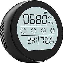ATORSE™ Co2 Meter Temperature Humidity Monitor Indoor Co2 Alarm For School Workplace Black-23