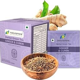 Naturamore Herbal Green Tea with Ginger & Cumin – Digestive Detox Tea, 100% Natural Green Tea Bags for Digestion, Metabolism Boost, and Bloating Relief – 10 Tea Bags-12