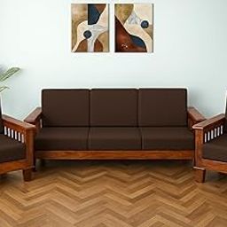 FABRIGAANZA Stretchable/Spandex Printed Sofa Slip Cover, Pack of 10 Sofa seat Covers can use for livingroom, Couch, Wooden Sofas & Offices - Brown-image-6