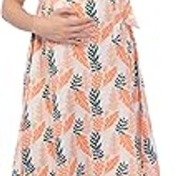 Collared Floral Maternity Dress for pre and Post Pregnancy-image-1