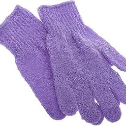 INOVERA(LABEL) 2 Pieces Exfoliating Bathing Hand Gloves for Womens & Mens - Dead Skin Body Scrubbing | dual-Sided Cleaning Bath Glove (Purple)-image-81