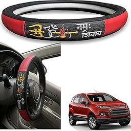 Peeps Store Car Steering Cover for Ford_Ecosport (Black, Leatherite)-picture-15
