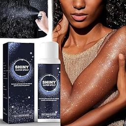 TOPSELLERS Professional Glitter Hair Spray, Glitter Spray For Body, Hair And Cloth, Long Lasting Shiny Unlimited Charm, Waterproof, Holographic, Nightclub Starry Glitter for Clothing,Club, Prom,Party 100ML, (Silver)-24