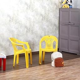 Cello Teddy Comfortable Kids Chair with Backrest for Study Chair|Play|Dining Room|Bedroom|Kids Room|Living Room|Indoor-Outdoor|Dust Free|100% Polypropylene Stackable Chairs, Yellow-image-31