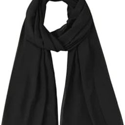 AN NISA - Basic Black Chiffon Hijab/Scarf/Dupatta-26