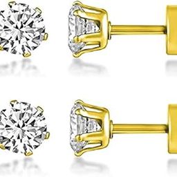 Silver Nug Gold Bali 316L Stainless Steel Earrings for Men and Boys | Fashion Non Piercing Earrings for Men | Stainless Steel Earrings for Boys-image-8