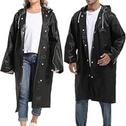 Waterproof Rain Coat Hooded Full Sleeves Outdoor Men Women Rainwear Poncho Raincoat for Camping Hiking Travelling | Standard Length Rainsuit for Boys and Girls (Pack of 1)-picture-17