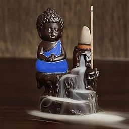 Buddha Backflow Smoke Fountain with Scented Cone Incenses (Blue) and Incense Sticks-image-46