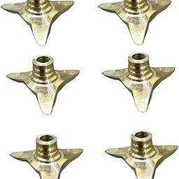 Brass Wick Holder for Oil Lamp/Cotton Pooja - Fits All Type Diyas/Deepak/Cup/Plate/Pramida/Stand for Batti/Multipurpose (Pack of 6)-image-48