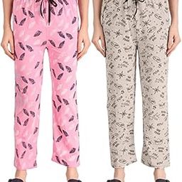 Women's Cotton Printed Pyjama/Lounge Pants/Night Pants - Pack of 2-image-100