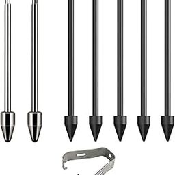Titanium Metal Nibs/Tips Replacement for Samsung Galaxy Tab S9/S9FE+/S9 Ultra/S8/S8+/S8 Ultra/S7/S7 FE/S6/S6 Lite/S22/S23/S24 Ultra S Pen，Titanium+Plastic Nibs/Tips+Clip (2+5 pcs Set)-image-68