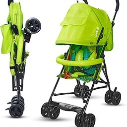 LuvLap Tutti Fruti Baby Stroller/Buggy, Lightweight, Compact & Travel Friendly Baby Pram for 6-36 Months, 5 Point Safety Harness, Adjustable seat Recline, Extendable Canopy, Upto 15Kg (Green)-29