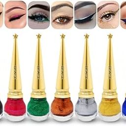 T.Y.A Good Choice India Eye Liner, Water Resistant, Long-Lasting, Shade- Black 01, Pink 02, Green 03, Copper 04, Silver 05, Gold 06, Blue 07, 5.5ml Each (ELNR102)-image-73
