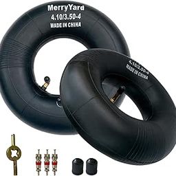 2-Pack of 4.10/3.50-4" Butyl Rubber Inner Tubes,TR87 Bent Valve Stem,High air Tightness，Heavy Duty Replacement for Hand Truck,Wheelbarrows,Mowers,Utility Wagon,and More-for 410/350-4 Wheel-image-96