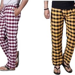 Comfortable and Stylish Cotton Check Pyjama for Men - Stay Cozy All Day Night! Pack of 2, (Free Size, Multicolor LDS11467)-image-34