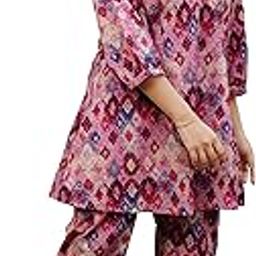 Co-ords Set for Womens Cotton Ethnic Printed Kurti & Pyjama-image-96